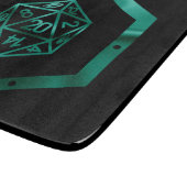 RPG Dice | Emerald Fantasy Tabletop Retro Gamer Schneidebrett (Ecke)