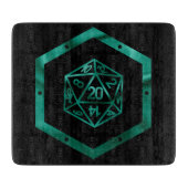 RPG Dice | Emerald Fantasy Tabletop Retro Gamer Schneidebrett (Vorderseite)