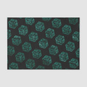 RPG Dice | Emerald Fantasy Tabletop Retro Gamer Seidenpapier (Vorderseite)