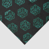 RPG Dice | Emerald Fantasy Tabletop Retro Gamer Seidenpapier (Ausschnitt)