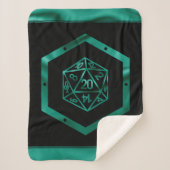 RPG Dice | Emerald Fantasy Tabletop Retro Gamer Sherpadecke (Vorderseite)