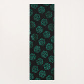 RPG Dice | Emerald Fantasy Tabletop Retro Gamer Yogamatte (Rückseite)