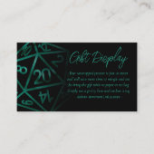 RPG Dice | Emerald Tabletop Gamer - Geschenke auf Begleitkarte (Vorderseite)