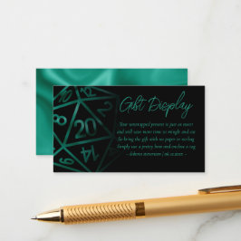 RPG Dice | Emerald Tabletop Gamer - Geschenke auf  Begleitkarte