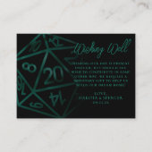 RPG Dice | Emerald Tabletop Gamer wünscht sich ein Begleitkarte (Vorderseite)