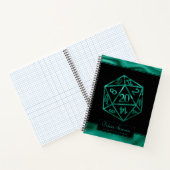 RPG Dice | Emerald Tabletop PnP Gamer Graph Paper Notizblock (Innenseite)