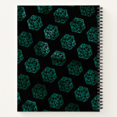 RPG Dice | Emerald Tabletop PnP Gamer Graph Paper Notizblock (Rückseite)