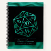 RPG Dice | Emerald Tabletop PnP Gamer Graph Paper Notizblock (Vorderseite)