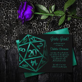 RPG Dice | Emerald Tabletop Retro Gamer Abschluss Einladung