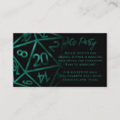 RPG Dice | Emerald Tabletop Retro Gamer Empfang Begleitkarte (Vorderseite)