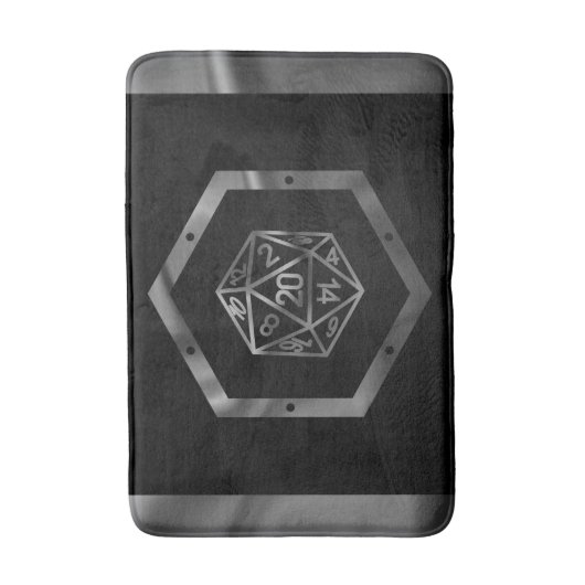 RPG Dice | Fantasy Old School Tabletop Retro Gamer Badematte (Vorderseite Vertikal)