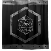 RPG Dice | Fantasy Old School Tabletop Retro Gamer Duschvorhang (Vorderseite)