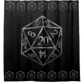 RPG Dice | Fantasy Old School Tabletop Retro Gamer Duschvorhang (Vorderseite)