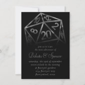 RPG Dice | Fantasy Old School Tabletop Retro Gamer Einladung (Vorderseite)