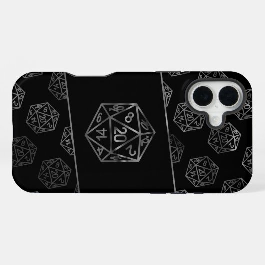 RPG Dice | Fantasy Old School Tabletop Retro Gamer iPhone Hülle (Rückseite (Horizontal))