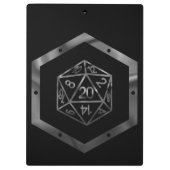 RPG Dice | Fantasy Old School Tabletop Retro Gamer Klemmbrett (Rückseite)