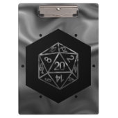 RPG Dice | Fantasy Old School Tabletop Retro Gamer Klemmbrett (Vorderseite)