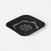 RPG Dice | Fantasy Old School Tabletop Retro Gamer Pappteller (Gewinkelt)