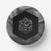 RPG Dice | Fantasy Old School Tabletop Retro Gamer Pappteller (Vorderseite)