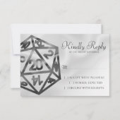 RPG Dice | Fantasy Old School Tabletop Retro Gamer RSVP Karte (Vorderseite)