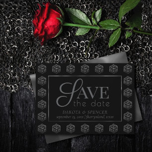 RPG Dice   Fantasy Old School Tabletop Retro Gamer Save The Date