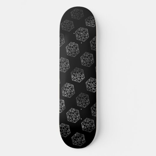 RPG Dice | Fantasy Old School Tabletop Retro Gamer Skateboard (Vorderseite)