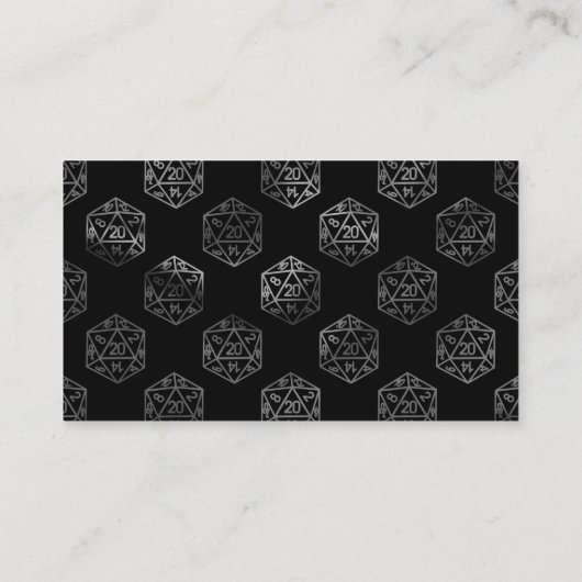 RPG Dice | Fantasy Retro Tabletop Gamer Empfang Begleitkarte (Rückseite)