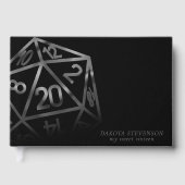 RPG Dice | Fantasy Retro Tabletop PnP Gamer Custom Gästebuch (Vorderseite)