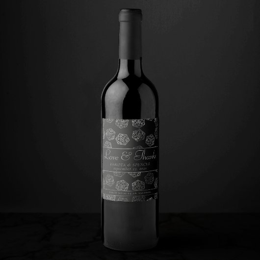 RPG Dice | Fantasy Retro Tabletop PnP Gamer Custom Weinetikett