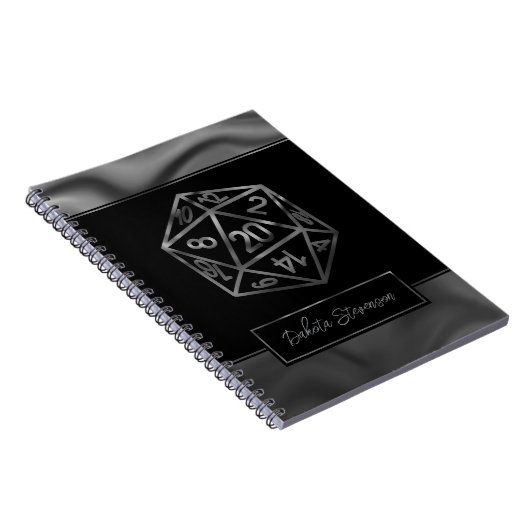 RPG Dice | Fantasy Tabletop Gamer Custom Character Notizblock (Rechte Seite)