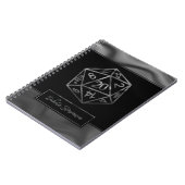 RPG Dice | Fantasy Tabletop Gamer Custom Character Notizblock (Linke Seite)