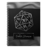 RPG Dice | Fantasy Tabletop Gamer Custom Character Notizblock (Vorderseite)