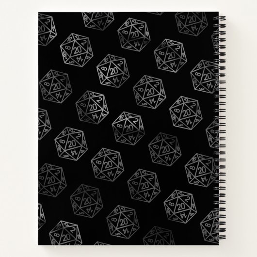 RPG Dice | Fantasy Tabletop PnP Gamer Graph Paper Notizblock (Rückseite)