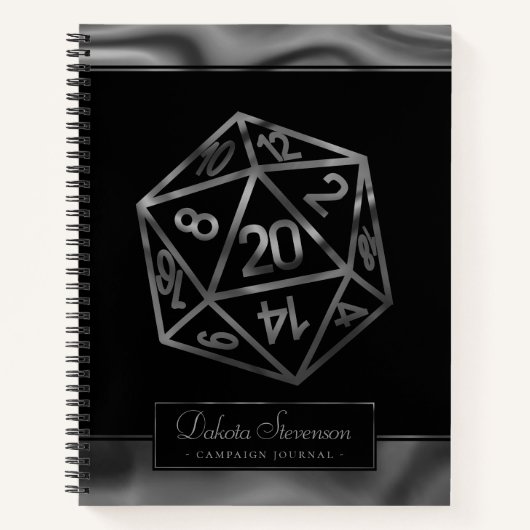 RPG Dice | Fantasy Tabletop PnP Gamer Graph Paper Notizblock (Vorderseite)