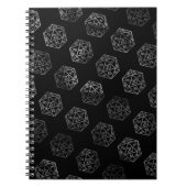 RPG Dice | Fantasy Tabletop Retro Gamer Kampagne Notizblock (Vorderseite)