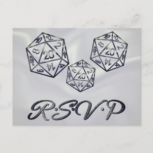 RPG Dice | Fantasy Tabletop Retro Gamer UAWG Einladungspostkarte (Vorderseite)