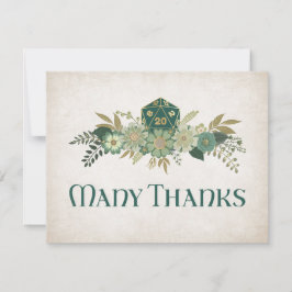 RPG Dice Gamer Wedding Dankeskarte