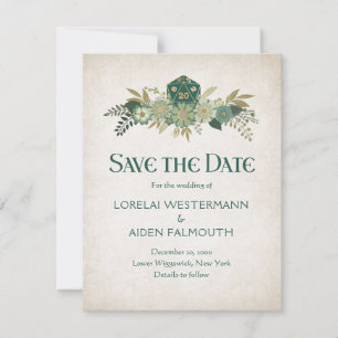 RPG Dice Gamer Wedding Save The Date