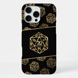 RPG Dice | Gold Fantasy Old School Tabletop Gamer iPhone 16 Pro Max Hülle