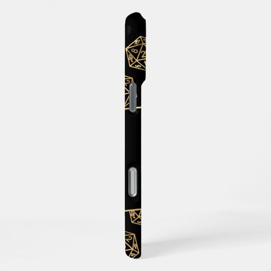 RPG Dice | Gold Fantasy Old School Tabletop Gamer iPhone Hülle (Rechte Seite)