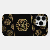 RPG Dice | Gold Fantasy Old School Tabletop Gamer iPhone Hülle (Rückseite (Horizontal))