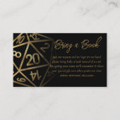 RPG Dice | Gold Fantasy PnP Tabletop Buchanfrage Begleitkarte (Vorderseite)