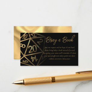 RPG Dice   Gold Fantasy PnP Tabletop Buchanfrage Begleitkarte