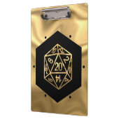 RPG Dice | Gold Fantasy Retro Tabletop PnP Gamer Klemmbrett (Links)