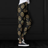 RPG Dice | Gold Fantasy Retro Tabletop PnP Gamer Leggings