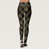 RPG Dice | Gold Fantasy Retro Tabletop PnP Gamer Leggings (Rückseite)