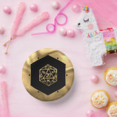 RPG Dice | Gold Fantasy Retro Tabletop PnP Gamer Pappteller (Party)
