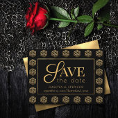 RPG Dice | Gold Fantasy Roleplayer Tabletop Gamer Save The Date