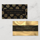 RPG Dice | Gold Fantasy Tabletop Gamer Branding Visitenkarte (Vorne/Hinten)