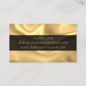 RPG Dice | Gold Fantasy Tabletop Gamer Branding Visitenkarte (Rückseite)